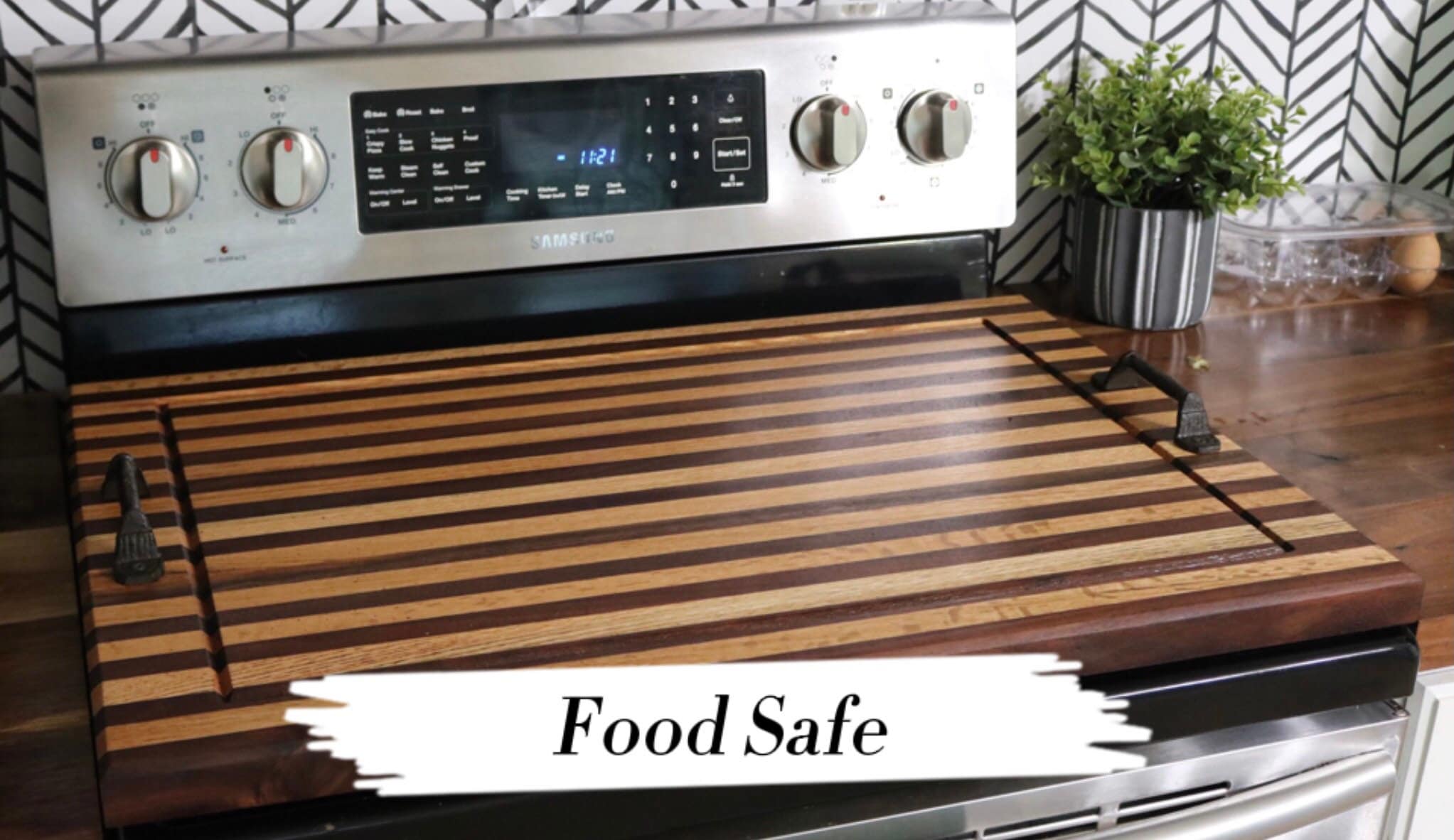 Stove Cover Cutting Board Walnut/oak Food Safe Board Butter