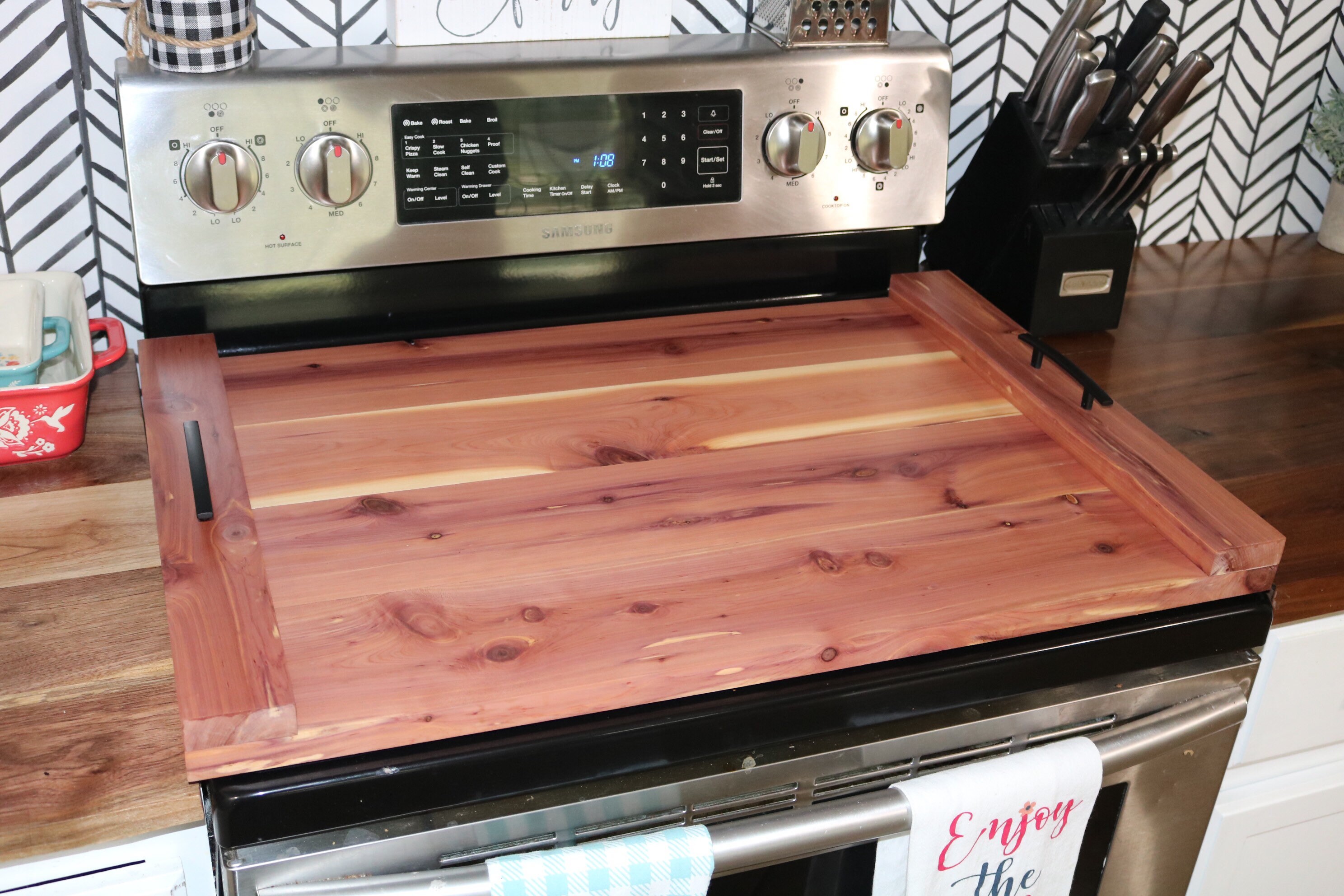 Cedar Noodle Board/Stove Top Cover Etsy