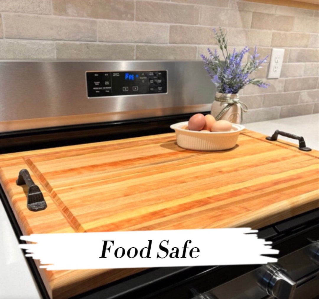 Stove Cover Cutting Board Cherry, Ash, Oak Food Safe board Butter