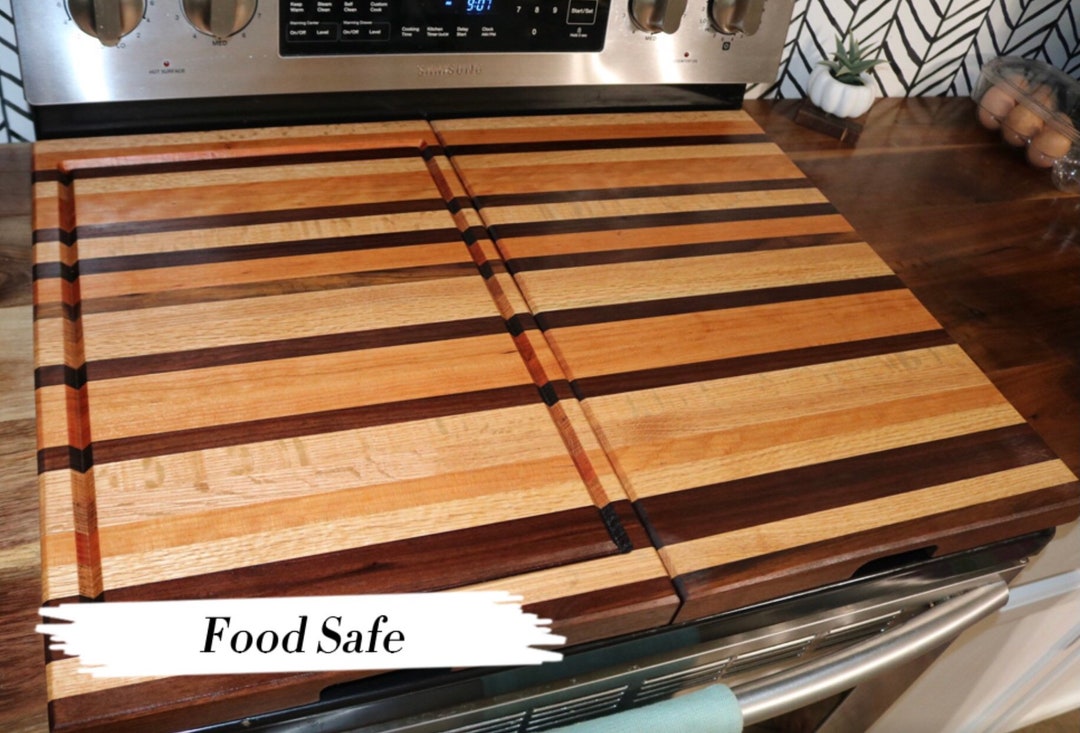 Split Stove Cover Cutting Board Food Safe Board Butter Included