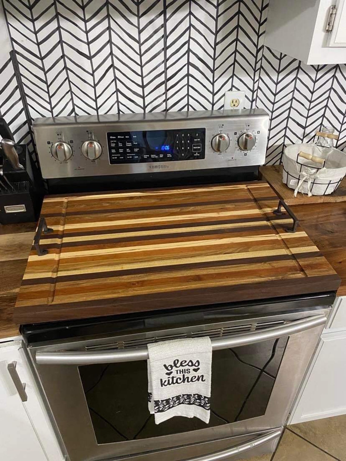 Stove Cover Cutting Board Food Safe Board Butter Included Etsy