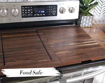 Split Walnut Stove Cover Cutting Board Food Safe Board Butter Included Campbells Customs