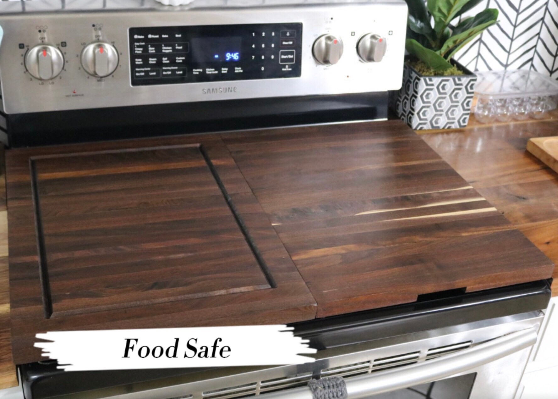 Split Walnut Stove Cover Cutting Board Food Safe Board Butter Etsy