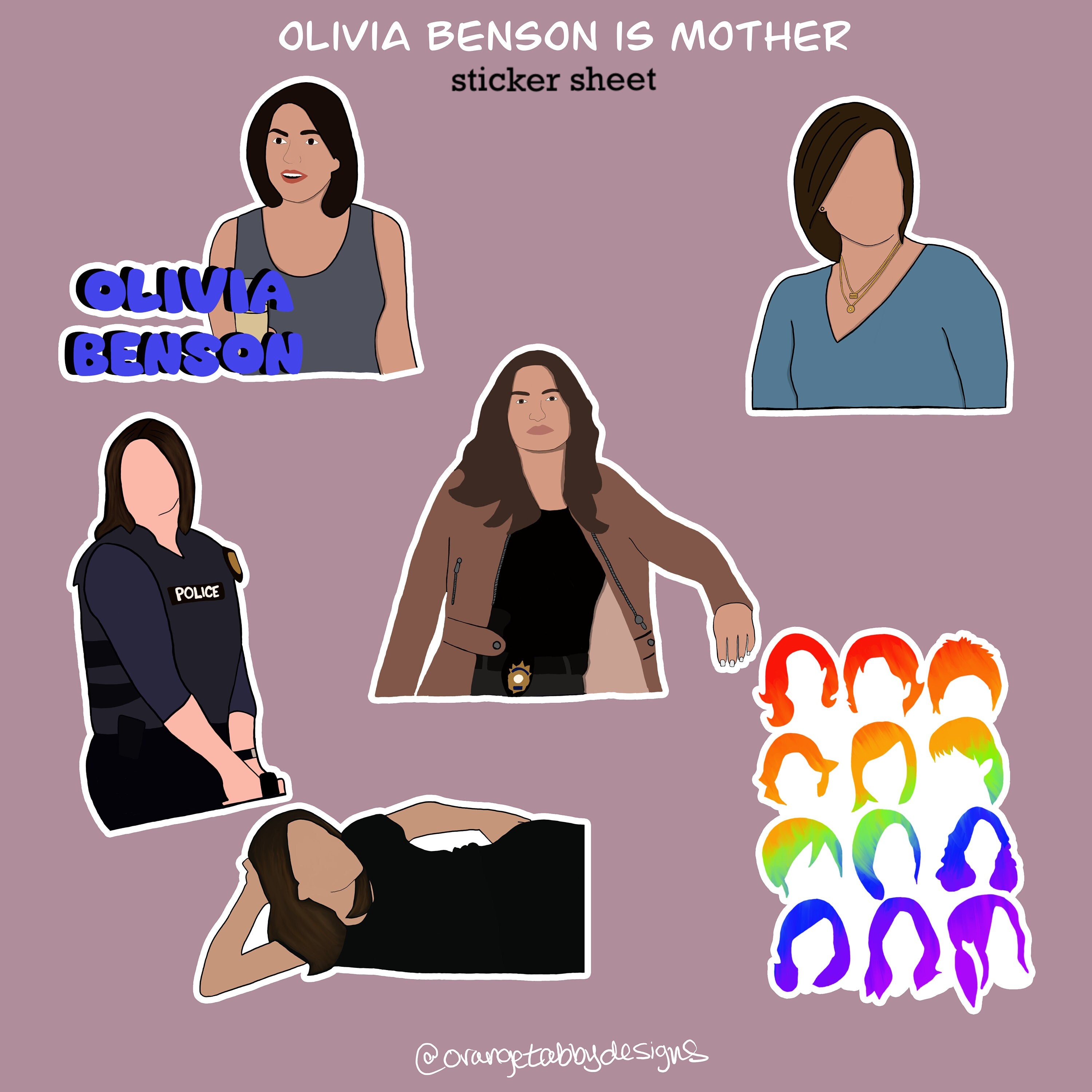 Law and Order SVU Olivia Benson Sticker Sheet Olivia Benson is