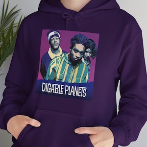 Digable Planets Hoodie 90s Hip Hop Sweatshirt Unisex Retro Band Hoodie Vintage Style Music Hoodie Gift for Music Lovers Jazz Rap Merch