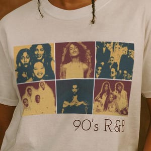 90&#39;s R&B Shirt, Unisex Fit, Music Lover Tshirt, 112, Aaliyah, Destiny&#39;s Child, Ginuwine, Mint Condition, SWV, Throwback Tee, Vintage