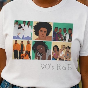 90s R&B Tee, Unisex Fit, Lauryn Hill, Maxwell, Jodeci, TLC, Xscape, Boyz II Men, 90&#39;s Gift, Festivals, Parties, Retro Vibes, Vintage, Music