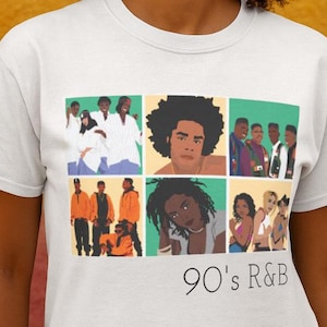 Koszulka R&B z lat 90., krój unisex, Lauryn Hill, Maxwell, Jodeci, TLC, Xscape, Boyz II Men, prezent z lat 90., festiwale, imprezy, klimaty retro, vintage, muzyka