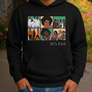 90s R&B Music Hoodie: Xscape, Maxwell, TLC, and More