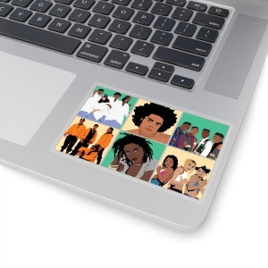 90s R&B Sticker For Music Lover 90's Gift Xscape Maxwell Boyz II Men Jodeci Lauryn Hill TLC Popular RnB Festival Trendy Gift For Friend