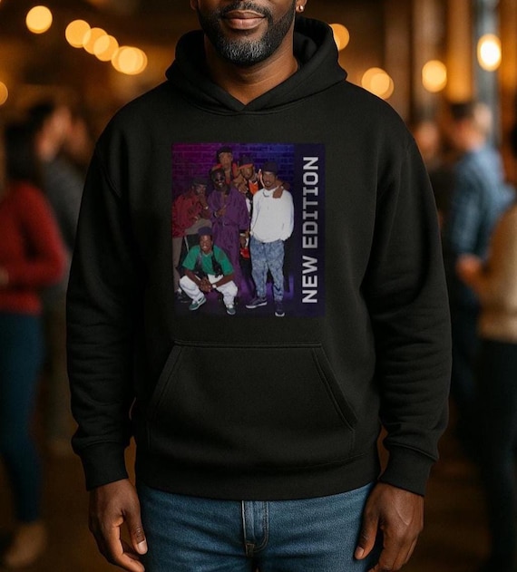 New Edition Hoodie 90s R&B Sweatshirt Retro Music Graphic