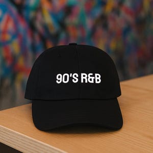 90s R&B Hat | Retro Music Embroidered Cap | Vintage Hip Hop Baseball Hat | Throwback Unisex Cotton Cap | 90s Music Lover Gift