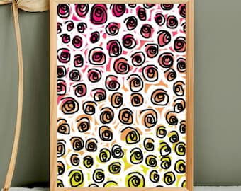 Colorful Modern Print, Abstract Wall Art, Contemporary Wall Decor, Decor For Room, Printable Art, Multicolor Art, Digital Abstract Art