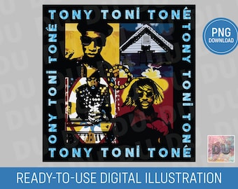90s R&B Tony Toni Toné PNG | Retro Hip-Hop Printable Graphic | Instant Download for Shirts, Hoodies, Posters | DIY 90s Music Art Clipart