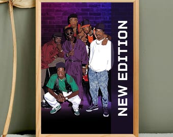 Plakat ścienny z nowej edycji, grafika boysbandu, grupa R&B Pop, prezent dla miłośnika muzyki