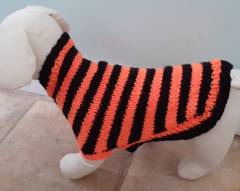 Fluorescent Halloween dog jumper for petite dogs