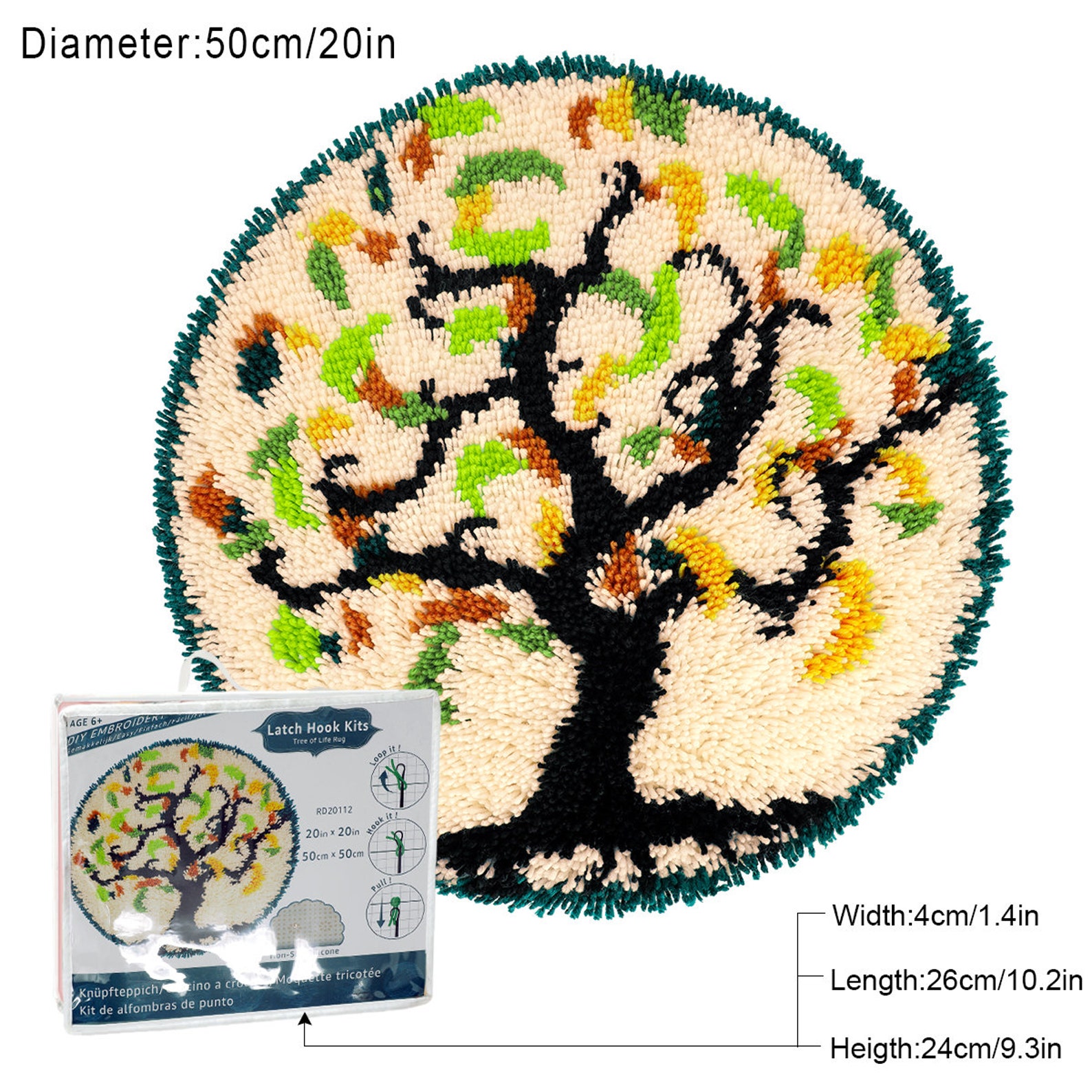 Tree of Life Family Latch Hook Kit Rug Canvas Knit Cushion Etsy