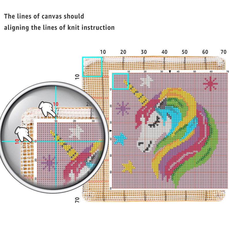 Latch Hook Kits Colorful Unicorn Pillowcase Sew Cute Kids Etsy