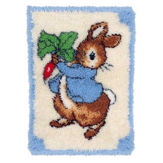 Rabbit DIY Latch Hook Kits Rug Embroidery Carpet Set Needlework