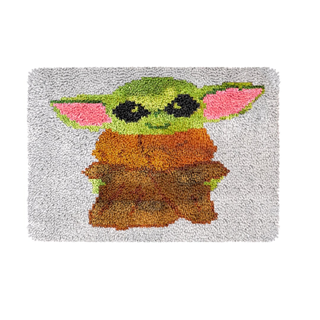 Latch Hook Rug Grogu Chunky Yarn Tapestry Kits DIY Carpet Rug Knitted ...