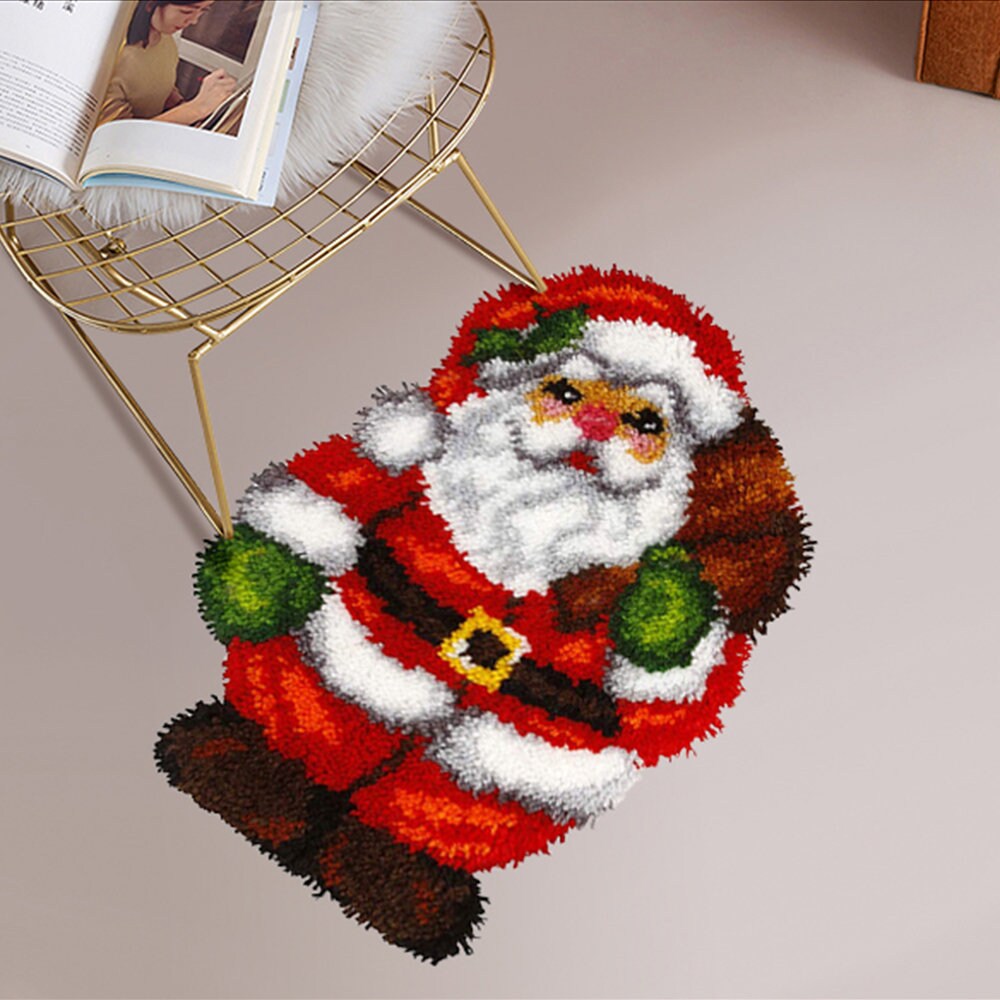 Wallphantom DIY Latch Hook Kit - Flammenroter Dinosaurier Teppich 60x90cm