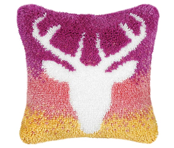 Latch Hook Kits Pillow Case Embroidery Carpet Set Needlework