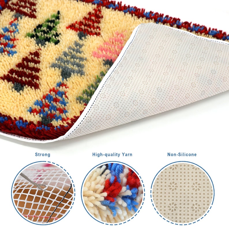 DIY Latch Hook Kit Rug Making Rug Kit Embroidery Decoration Etsy UK