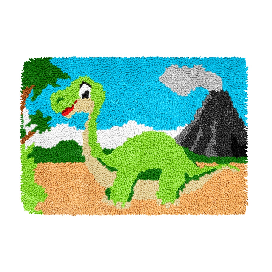 Cute Dinosaur Latch Hook Rug Kits Carpet Making Cushion - Etsy