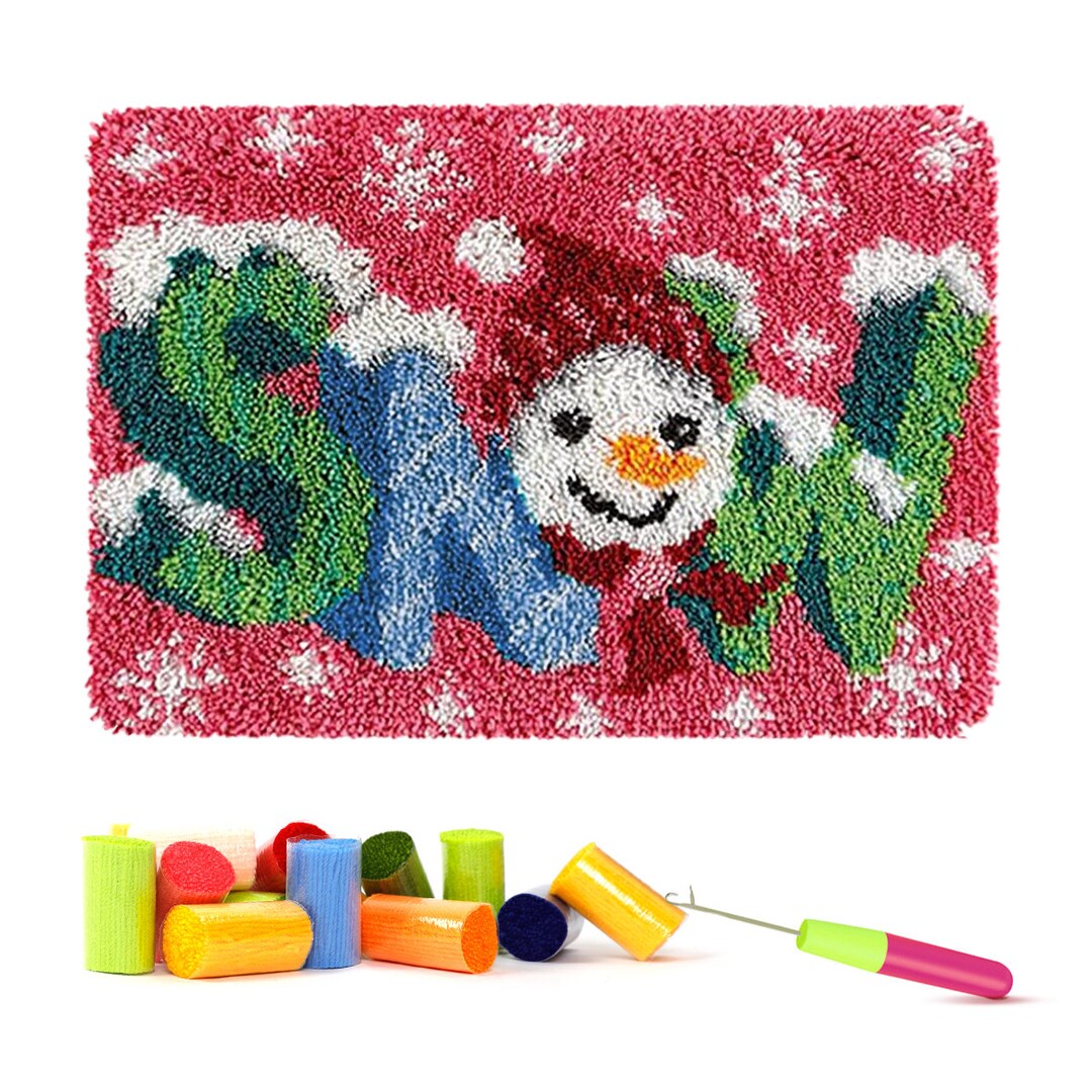 Latch Hook Kits For Kids Cushion Animals Canvas Crochet Diy