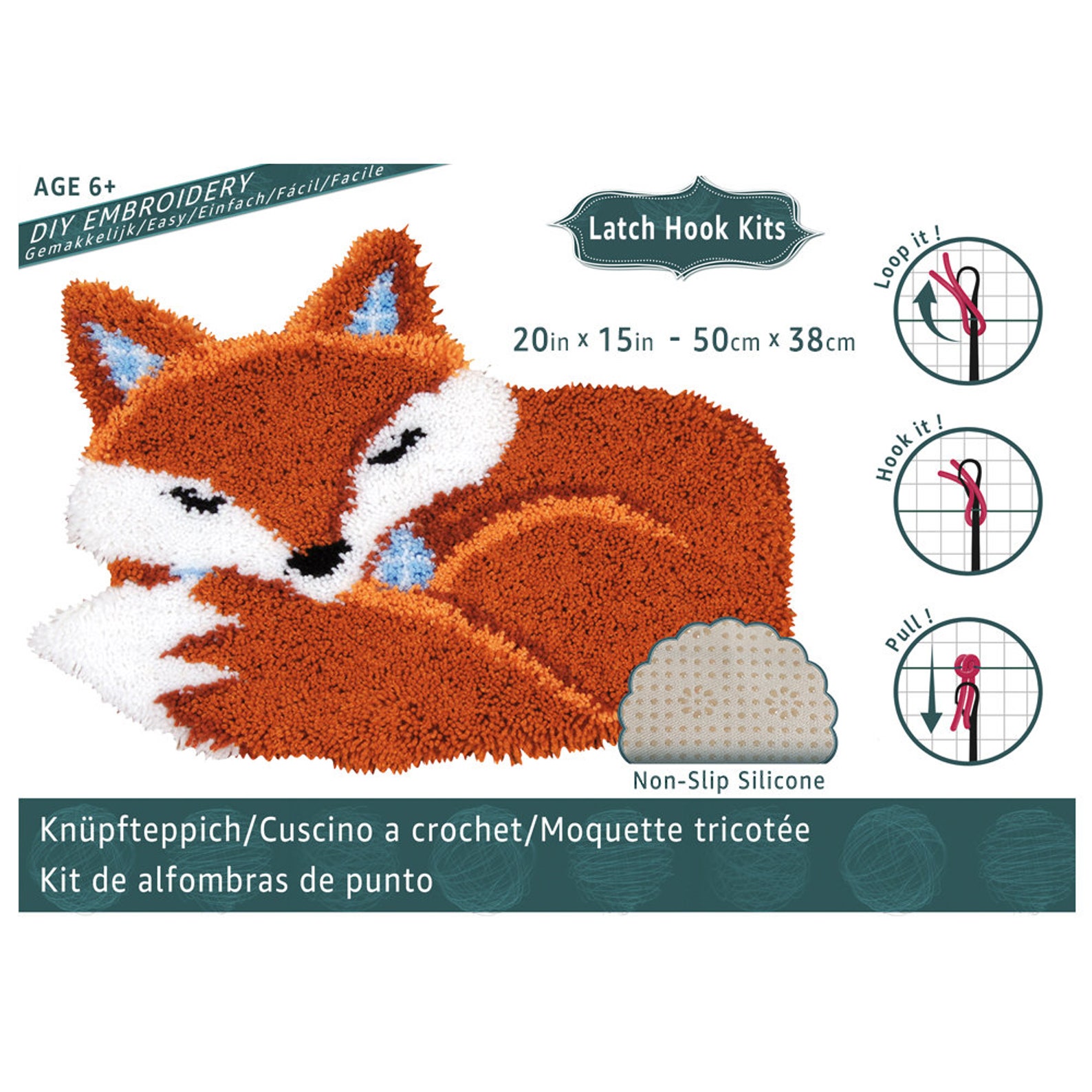 Fox Latch Hook Kits Rug Embroidery Carpet Set Needlework with Etsy