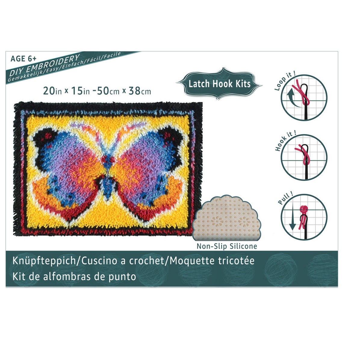 Butterfly DIY Latch Hook Kits Rug Embroidery Carpet Set Etsy