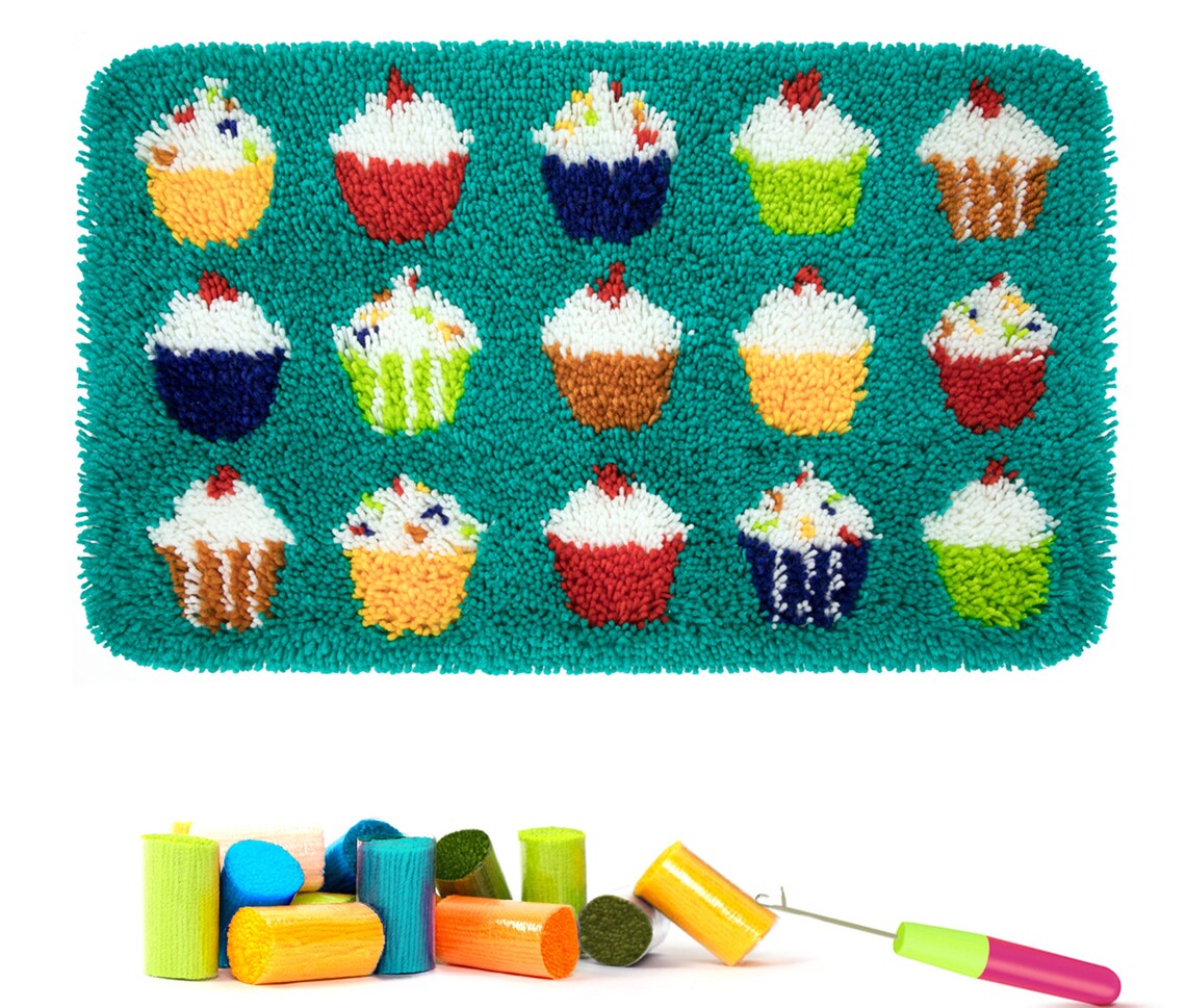 Ice Cream Latch Hook Rug Kits for Adults With Printed Canvas Etsy UK