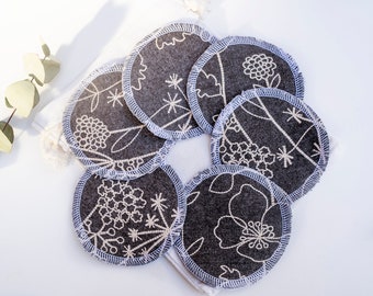 Reusable Bamboo Cotton Makeup Rounds,  Makeup Remover Pads, Washable, Eco-friendly