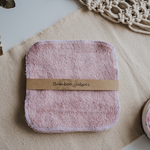 Bamboo Terry Wipes, 15x15cm 5.9 inches Perfect for Baby's Hands and Face, Makeup Remover, Super Soft image 8