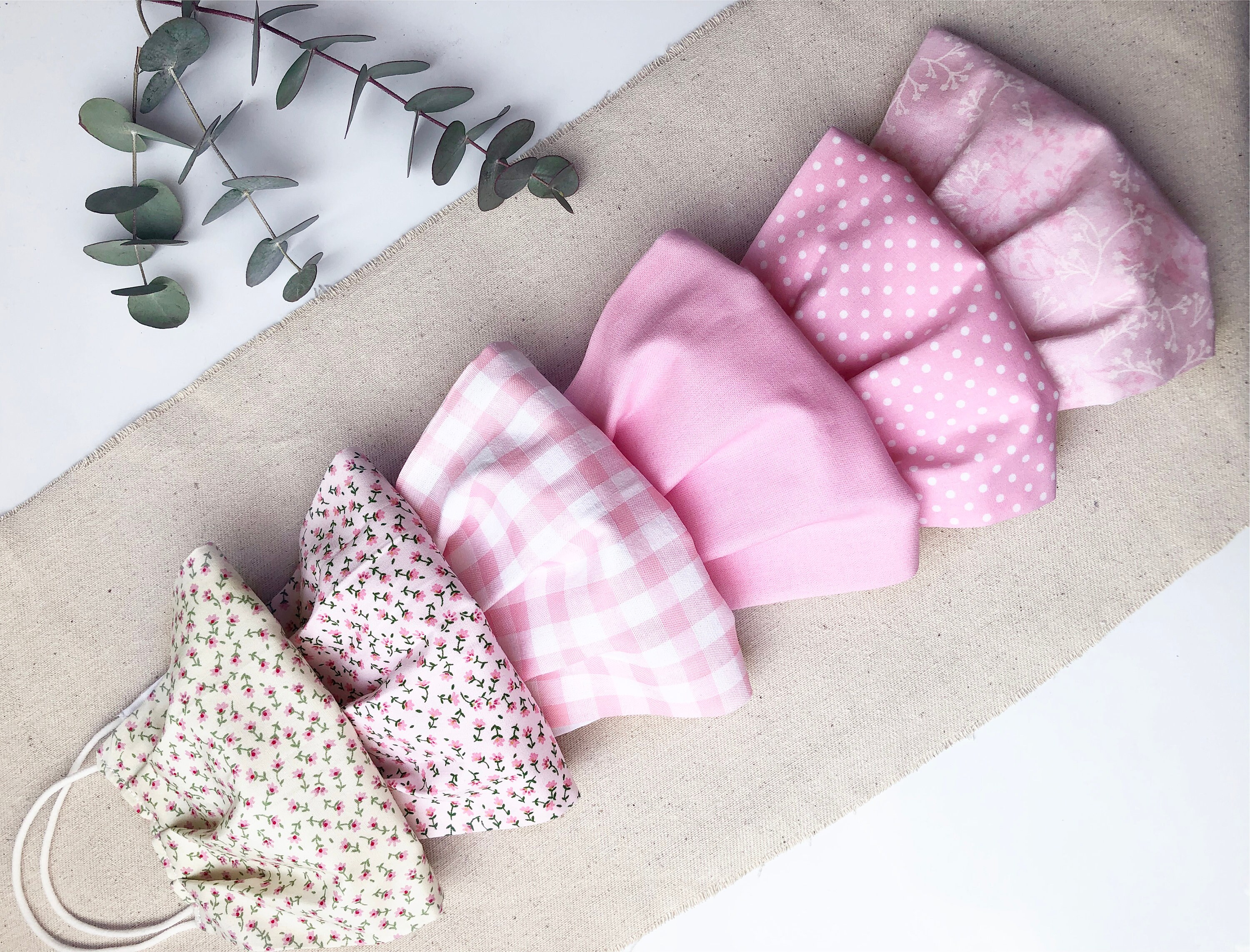 Pink Floral Face Mask Adjustable Reusable 100% Cotton Pocket for filt…