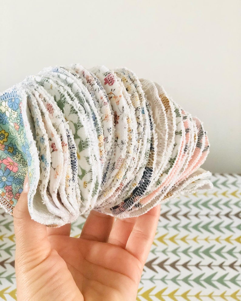 Reusable Face Wipes, Soft Reusable Make Up Pads, Cotton, Eco Friendly Zero Waste, Facial Rounds, Gift For Her, Christmas Gifts image 8