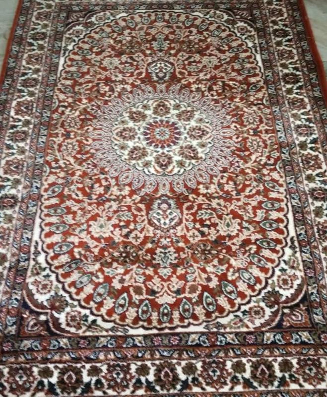 Indian Handmade Kashmiri Carpet Kshmiri Rug Swollen Rug Etsy