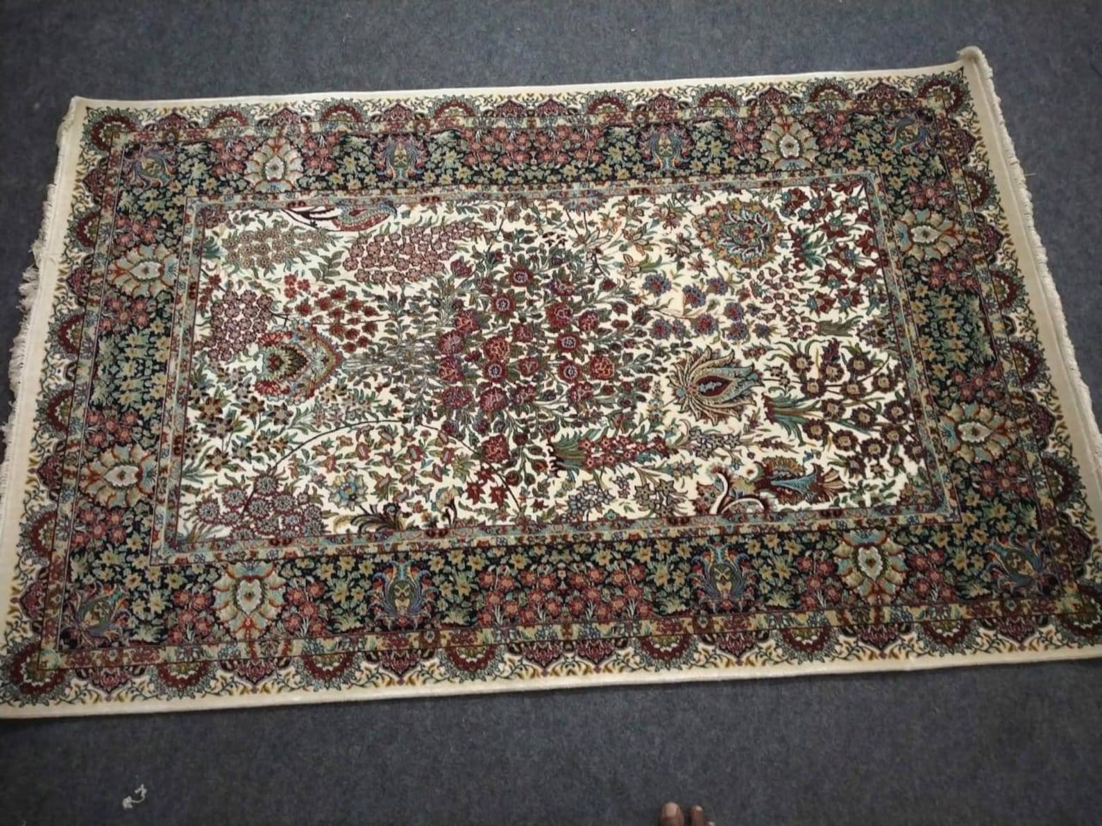 Indian Handmade Kashmiri Carpet Carpet Rug Kashmiri Rug Etsy