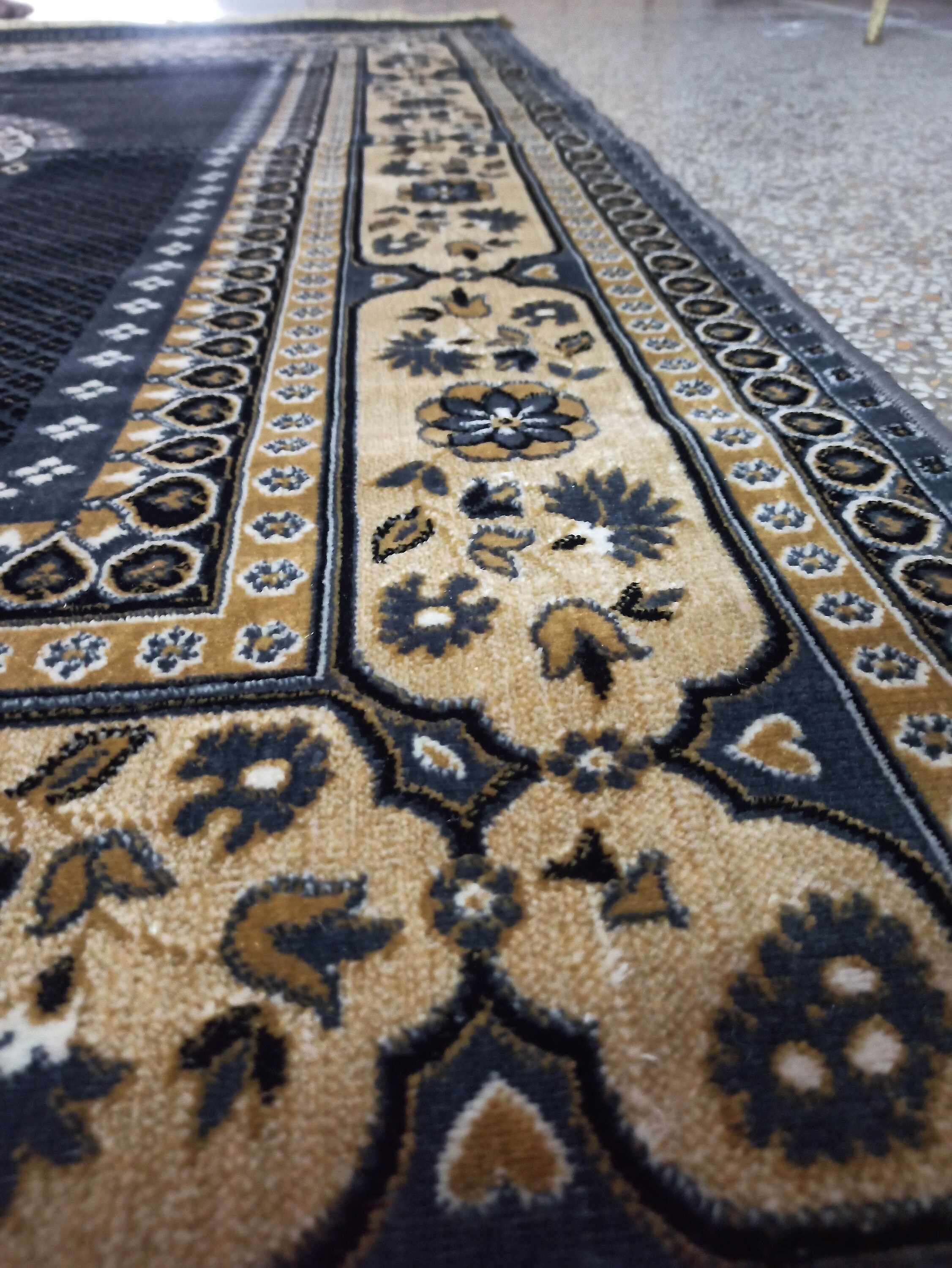 Persian Rug Vintage Rug Polyester Wool Mix Rug Kashmiri Etsy