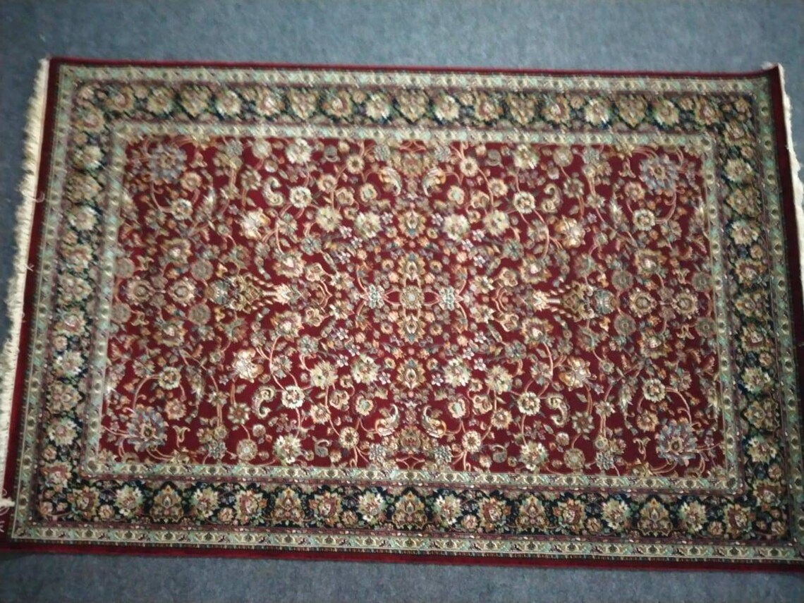 Indian Handmade Kashmiri Rug Kashmiri Carpet Turkish Rug Etsy
