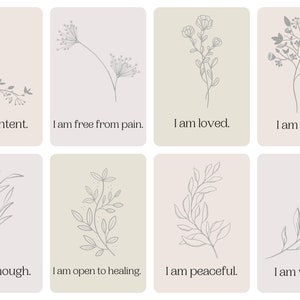 40 cartes d'affirmation - imprimables - téléchargement numérique