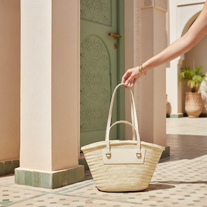 Bolso de paja, cesta de paja, bolso natural, bolso de playa, bolso hecho a mano, bolso marroquí, cesta marroquí, bolso bandolera, cesta francesa, bolso de verano