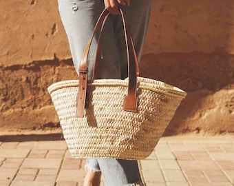 Straw Bag, Straw Basket, Natural Bag, Beach Bag, Handmade Bag, Morocco Bag, Moroccan Basket, Crossbody Bag, français Basket, Summer Bag