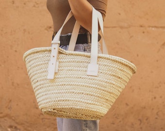 Straw Bag, Straw Basket, Natural Bag, Beach Bag, Handmade Bag, Morocco Bag, Moroccan Basket, Crossbody Bag, français Basket, Summer Bag