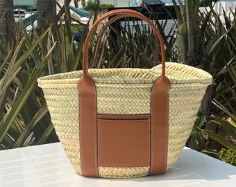 Bolsa de Paja, Cesta de Paja, Bolsa Natural, Bolsa de Playa, Bolsa Hecha a Mano, Bolsa Marruecos, Cesta Marroquí, Bolsa Bandolera, Cesta Francesa, Bolsa de Verano