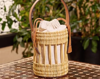 Reed Bag, Reed Basket, Natural Bag, Beach Bag, Handmade Bag, Morocco Bag, Moroccan Basket, Crossbody Bag, French Basket, Summer Bag