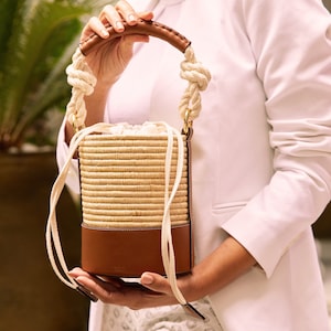 Raffia Bag, Raffia Basket, Natural Bag, Beach Bag, Handmade Bag, Morocco Bag, Moroccan Basket, Crossbody Bag, French Basket, Summer Bag image 1