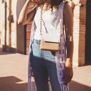 Raffia Bag, Raffia Basket, Natural Bag, Beach Bag, Handmade Bag, Morocco Bag, Moroccan Basket, Crossbody Bag, French Basket, Summer Bag image 4