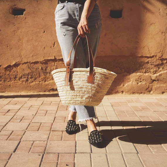 Handmade Moroccan Beach Bag Straw Basket Bag Bag With 