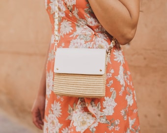 Handmade Moroccan Beach Bag - Orange Pom Pom – Malibutique